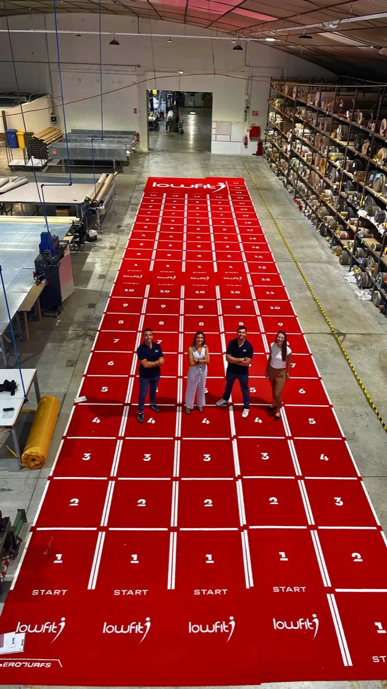 Heroturfs technical turf track with lane markings
