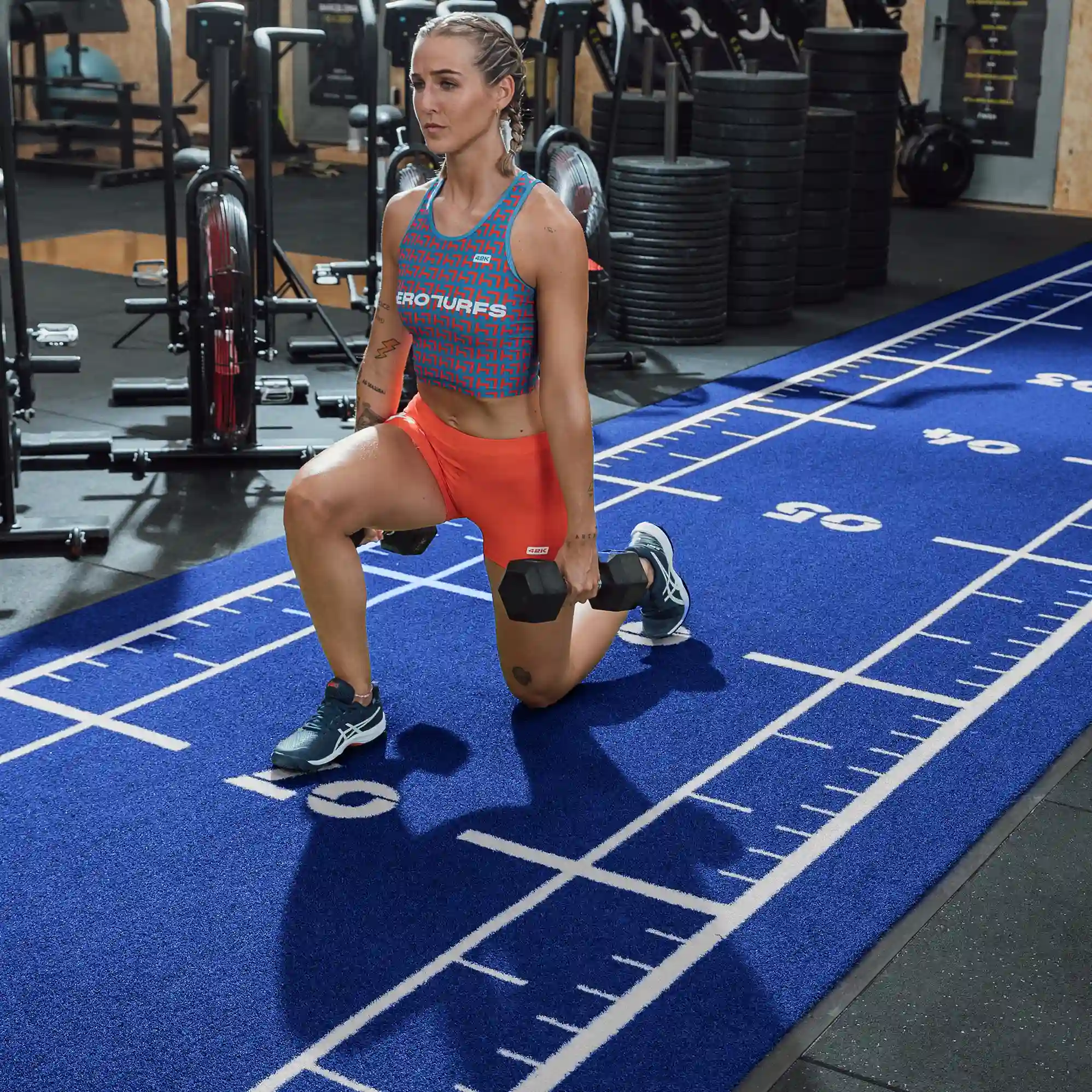 Artificial turf for physiotherapy and physical rehabilitation